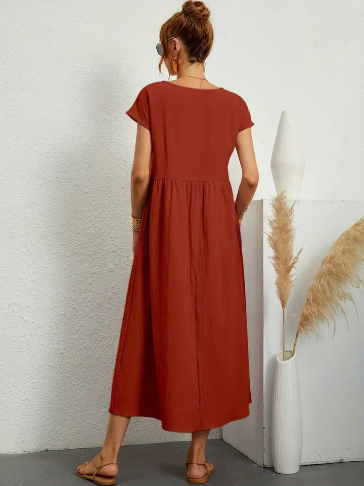 Stella™ | Elegant Fluid Midi Dress