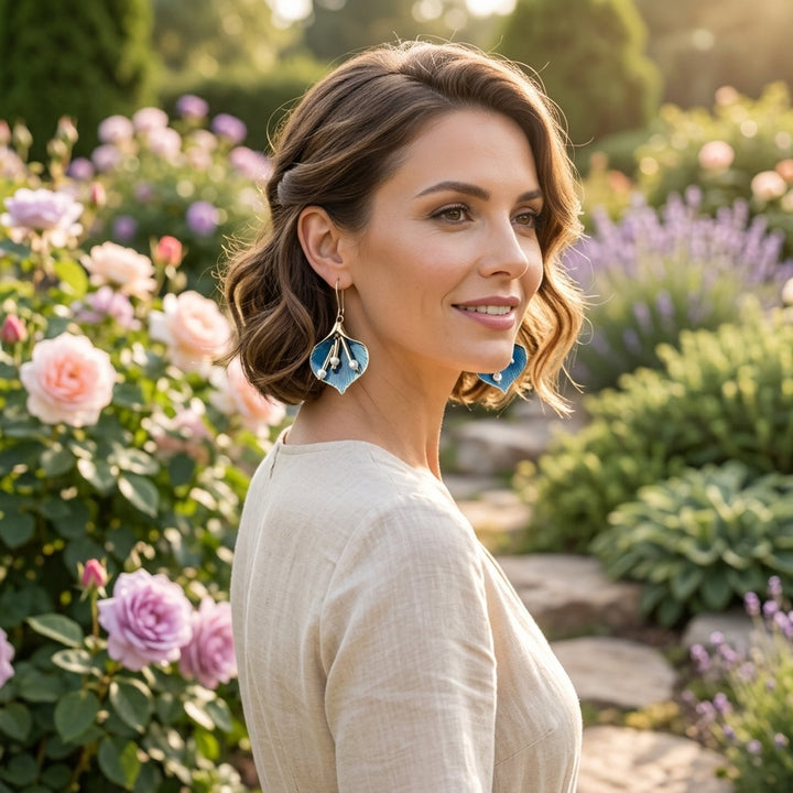 Demi™ | Elegant Floral Drop Earrings with Pearls