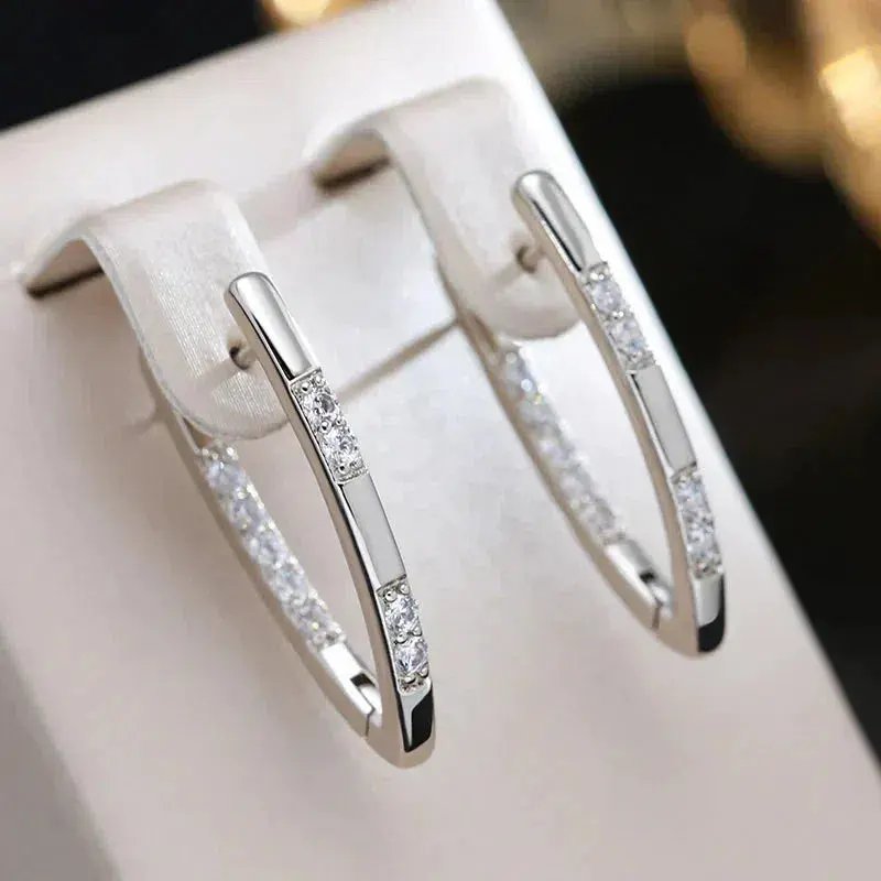 Parker™ | Sophisticated Hoop Earrings with Zirconia