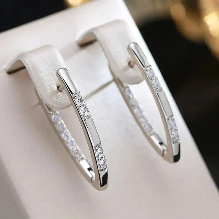Parker™ | Sophisticated Hoop Earrings with Zirconia
