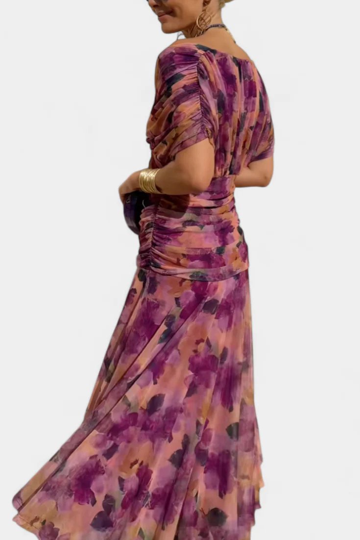 Isla™ | Elegant Floral Print Dress