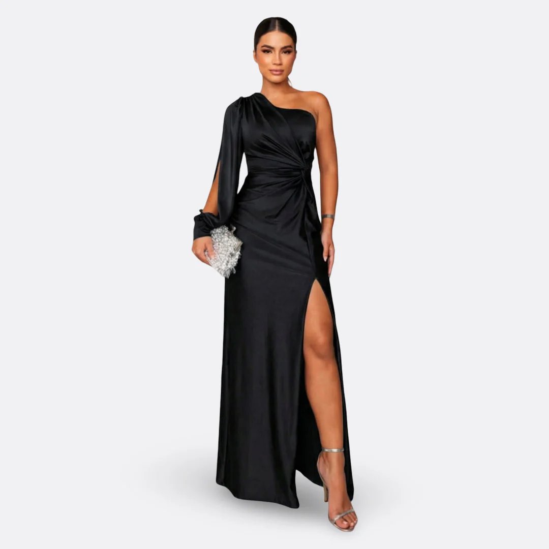 Daphne™ | One-Shoulder Maxi Dress with Twist Detail