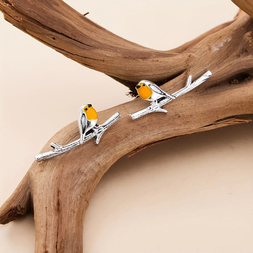 Lucia™ | Bird Charm Stud Earrings