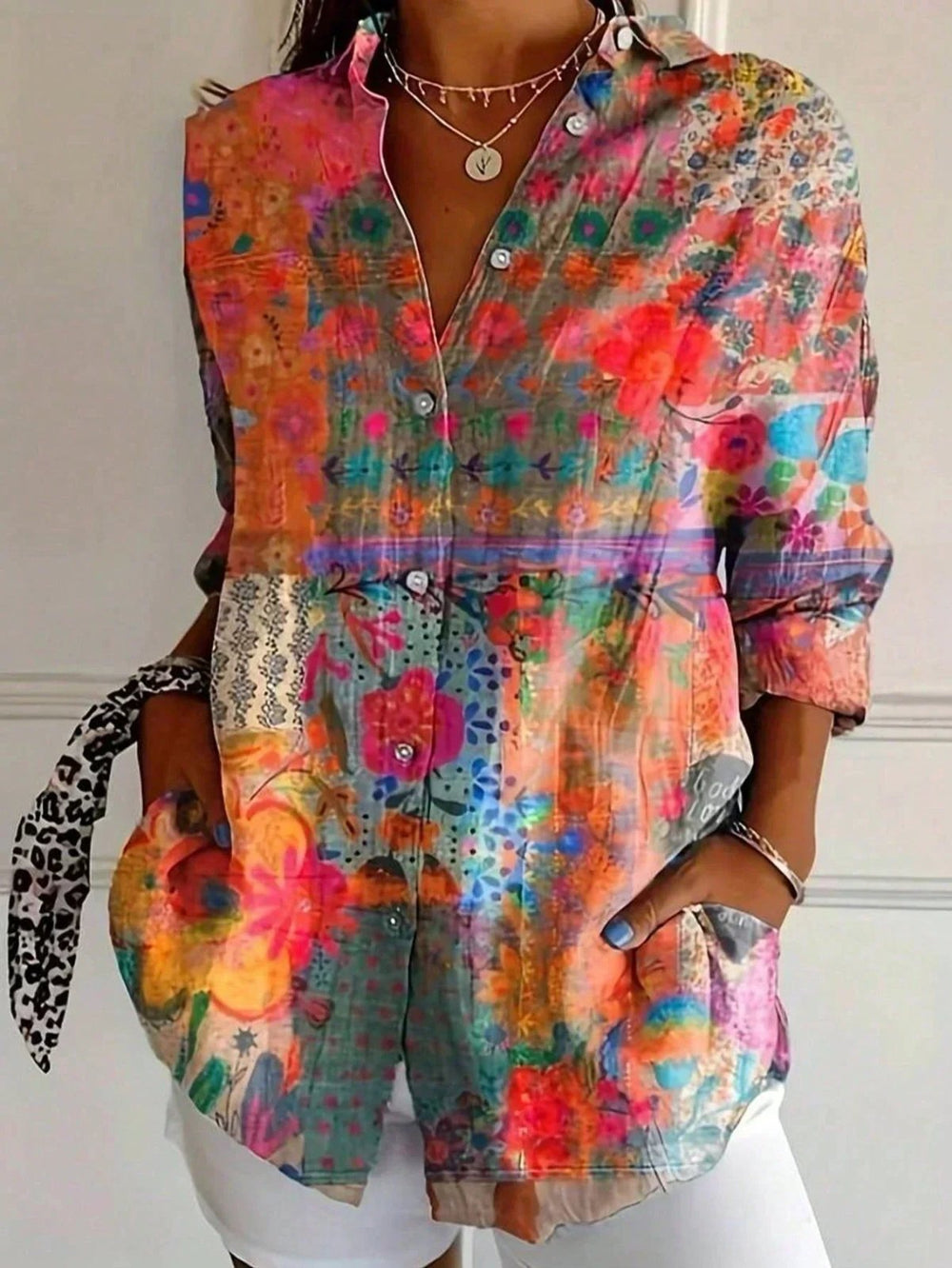 Mila™ | Colorful Print Comfortable Blouse