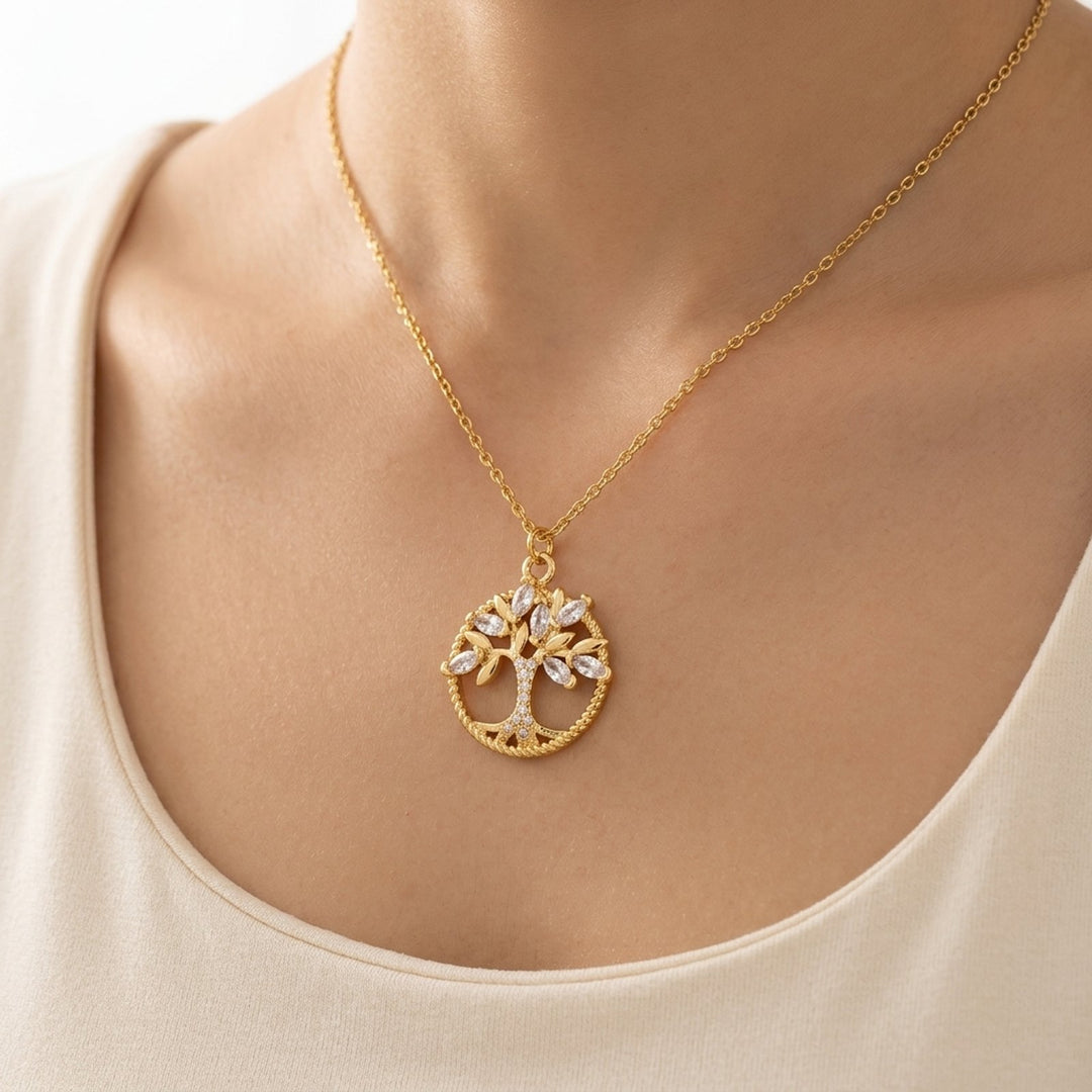 Arabella™ | Gold Tree of Life Pendant Necklace