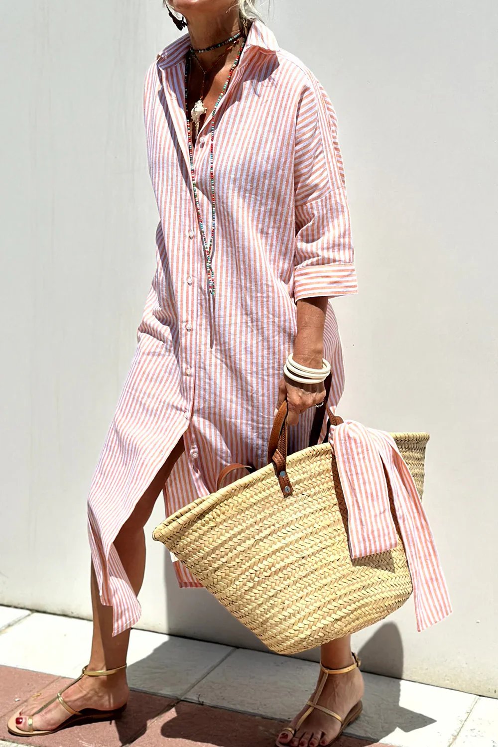 Layla™ | Wrinkle-Free V-Neck Summer Dress