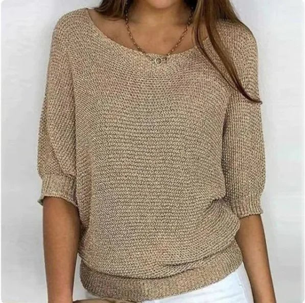 Veronica™ | Lightweight 3/4 Sleeve Summer Knit Top