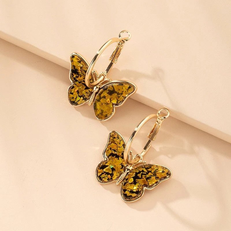 Valerie™ | Colorful Butterfly Hoop Earrings