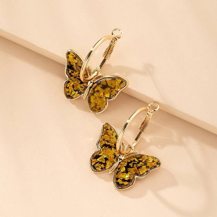 Valerie™ | Colorful Butterfly Hoop Earrings