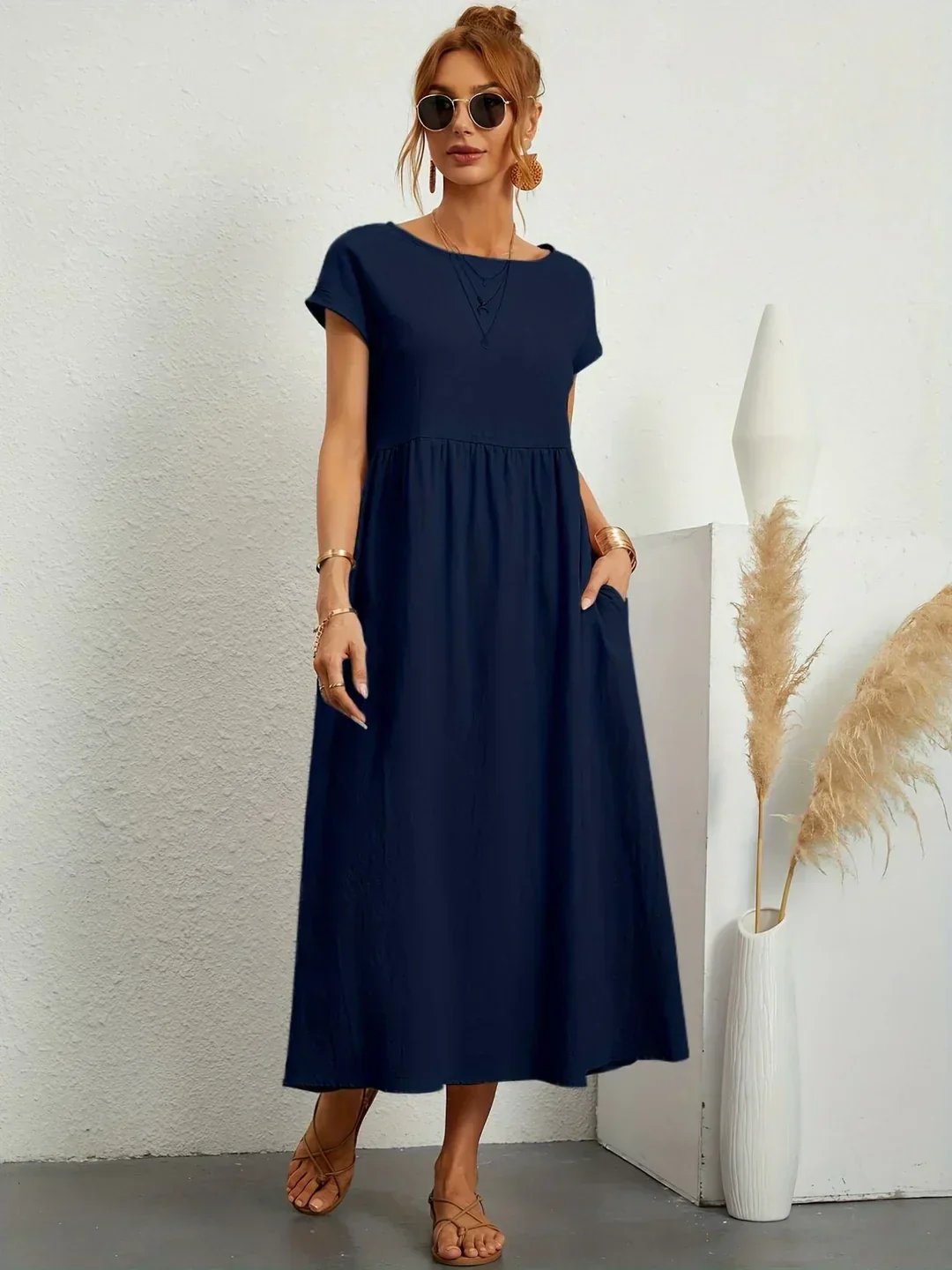 Stella™ | Elegant Fluid Midi Dress