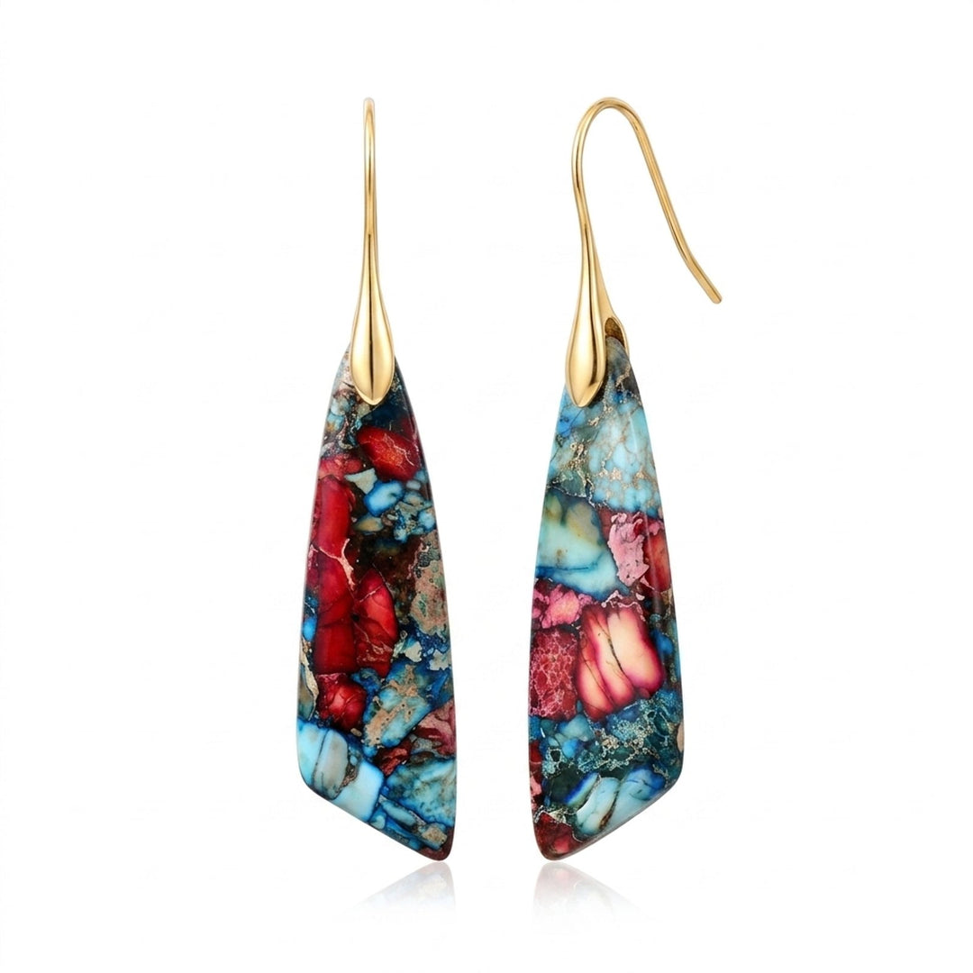 Alina™ | Colorful Stone Drop Earrings