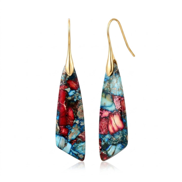 Alina™ | Colorful Stone Drop Earrings