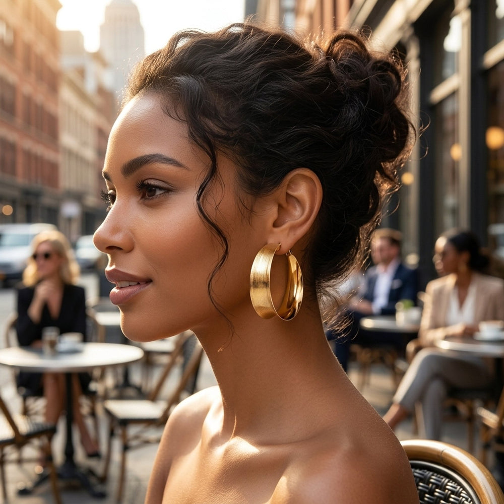 Fiona™ | Vintage Gold Hoop Earrings