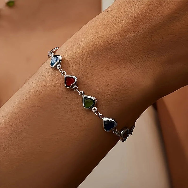 Lilly™ | Heart-Shaped Colorful Chain Bracelet