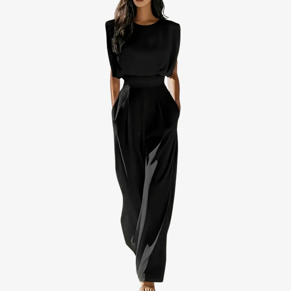 Lucille™ | Belted Wide Leg Jumpsuit