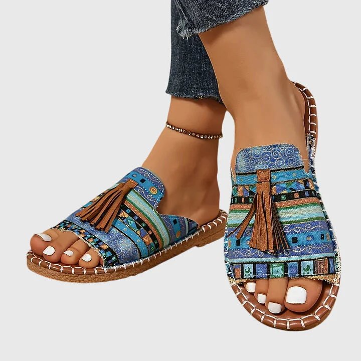 Molly™ | Colorful Tassel Slip-On Sandals