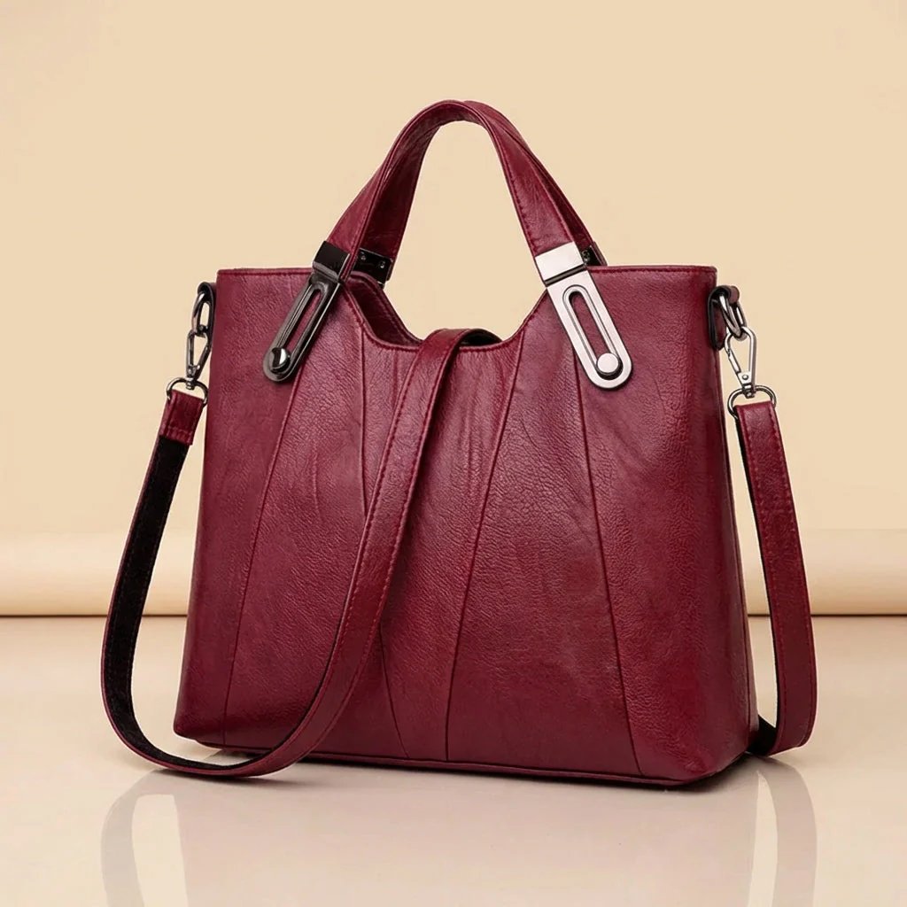 Paisley™ | Pebbled Leather Triple Compartment Tote