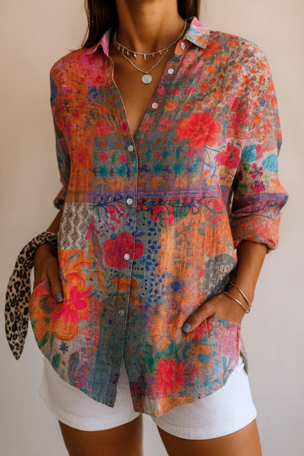 Thea™ | Fade-Resistant Patterned Blouse