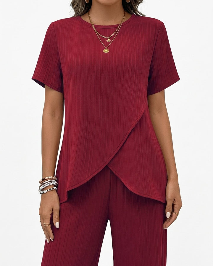 Natalie™ | Ribbed Knit Matching Two-Piece Set