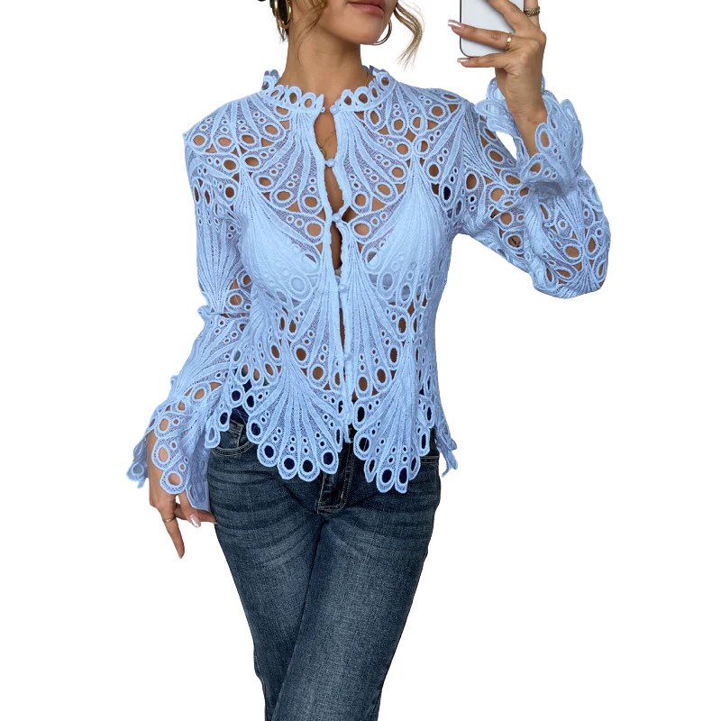 Luna™ | Modern Hollow Detail Blouse