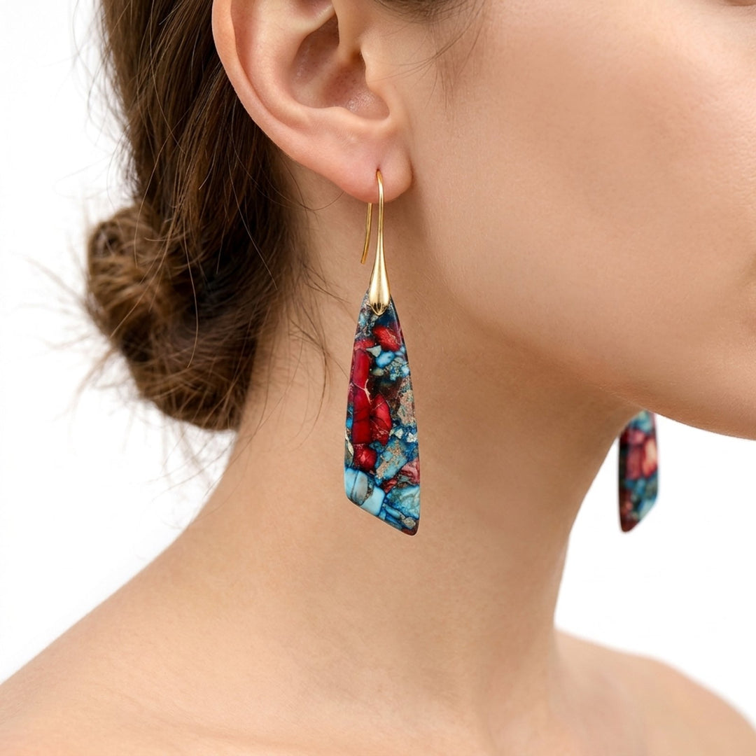 Alina™ | Colorful Stone Drop Earrings