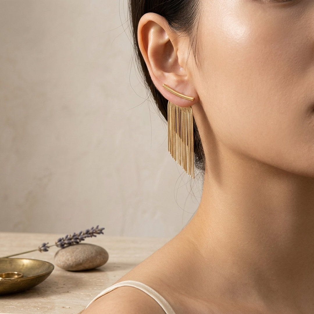 Sloane™ | Fringe Drop Ear Cuff Earrings