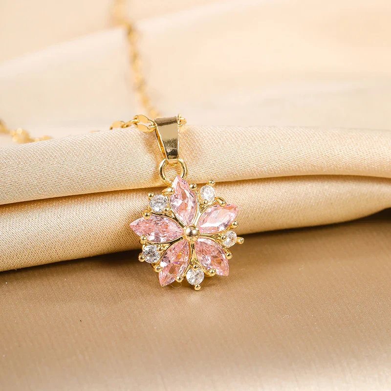 Rosalie™ | 18K Plated Cherry Blossom Pendant Necklace
