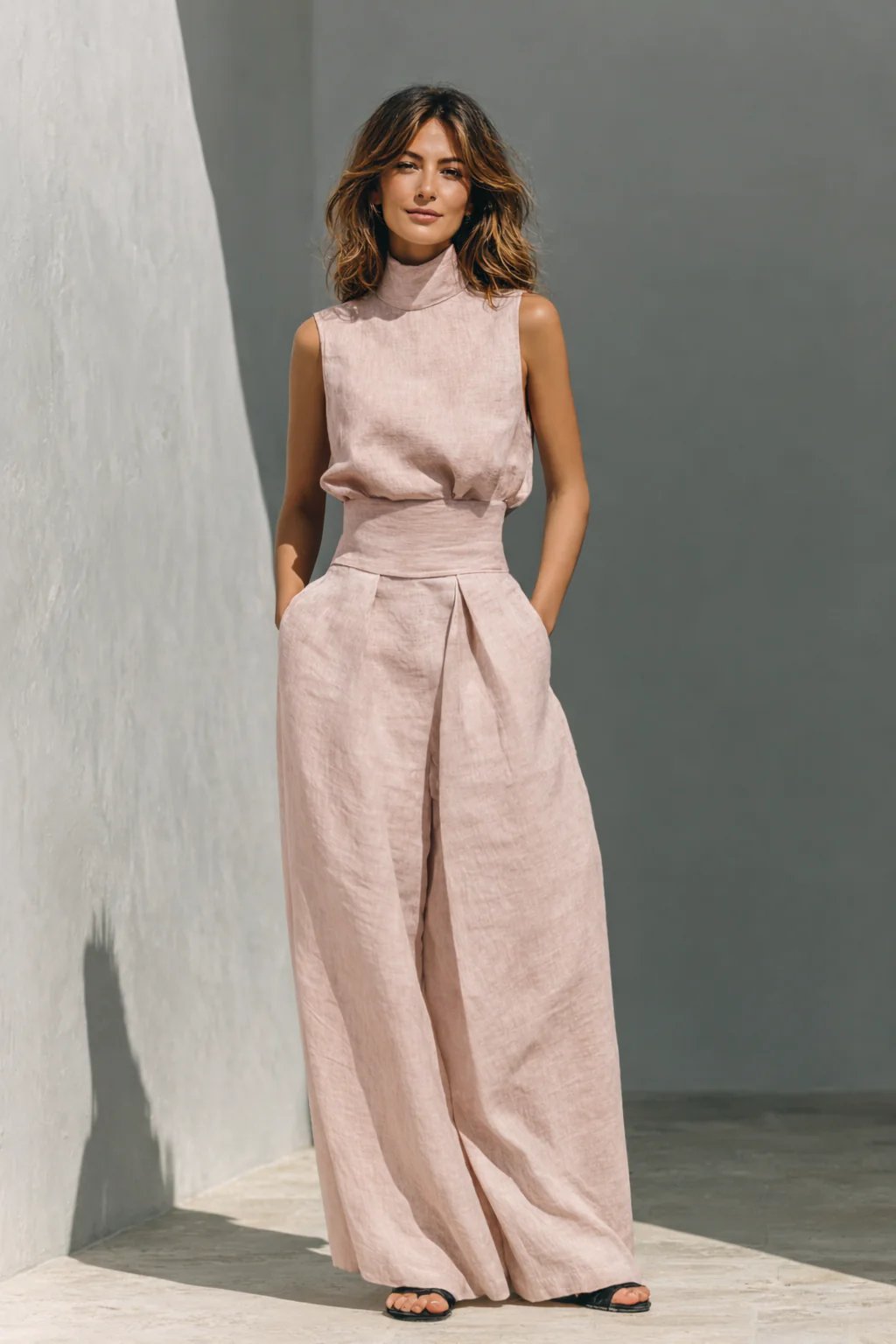 Valeria™ | Minimalist High-Neck Two-Piece Set