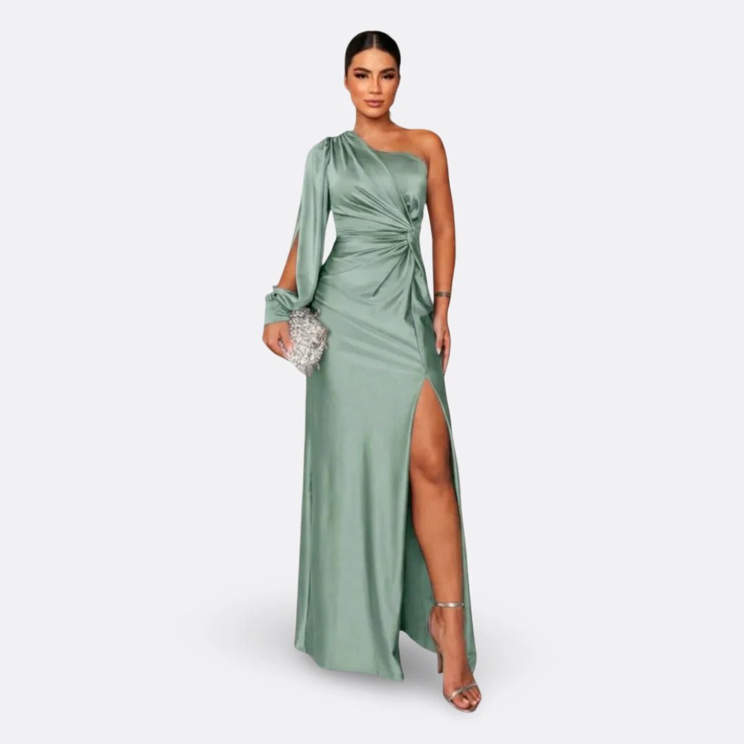 Daphne™ | One-Shoulder Maxi Dress with Twist Detail