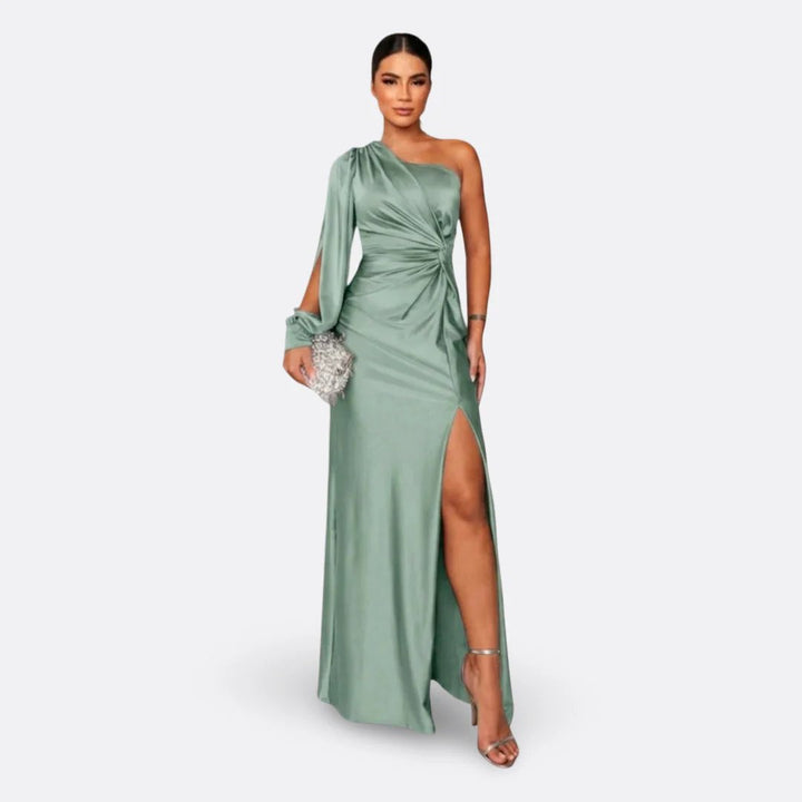 Daphne™ | One-Shoulder Maxi Dress with Twist Detail