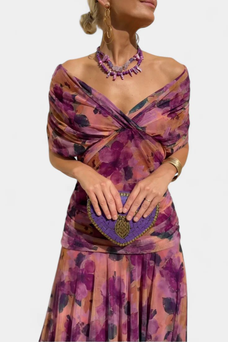 Isla™ | Elegant Floral Print Dress