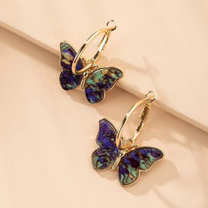 Valerie™ | Colorful Butterfly Hoop Earrings