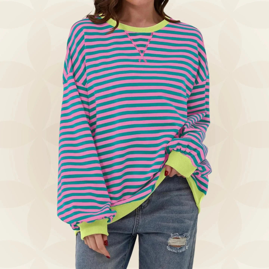 Nevaeh™ | Lightweight Striped Relaxed Sweater