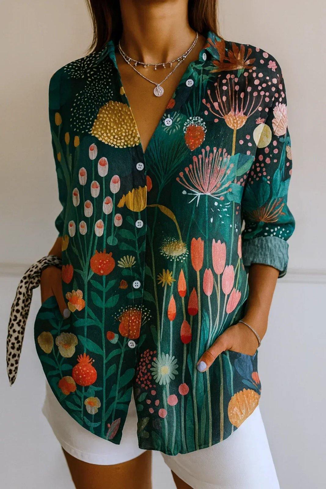 Thea™ | Fade-Resistant Patterned Blouse