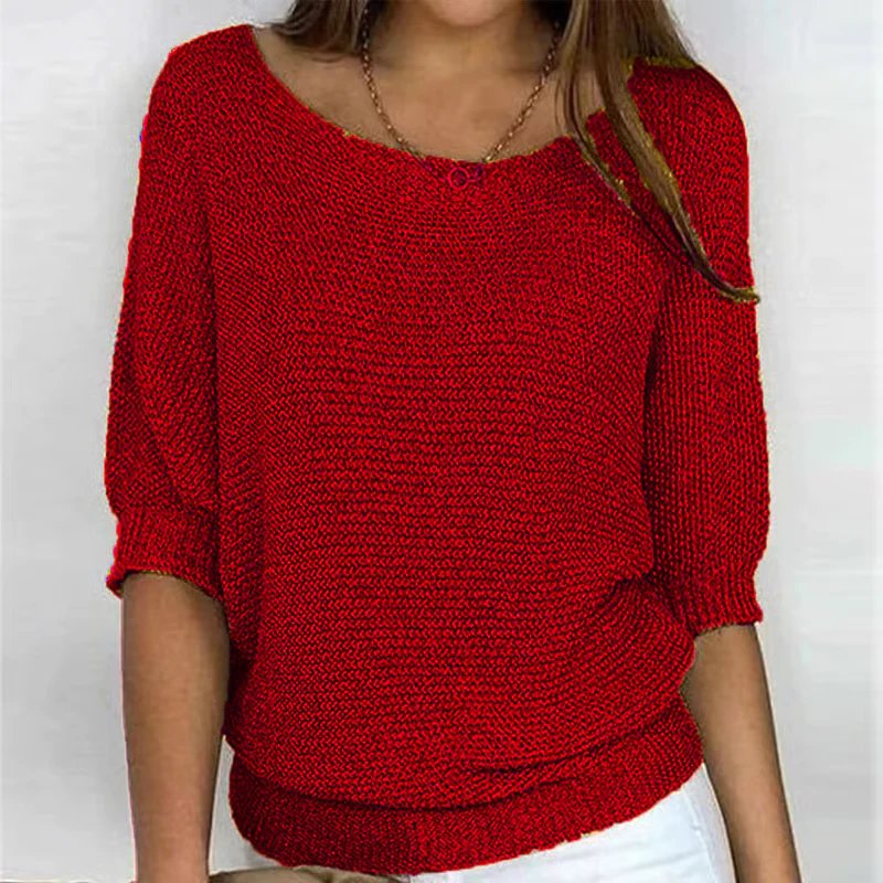 Veronica™ | Lightweight 3/4 Sleeve Summer Knit Top