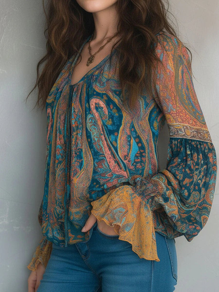 Eliana™ | Lightweight Ruffled Cuff Blouse