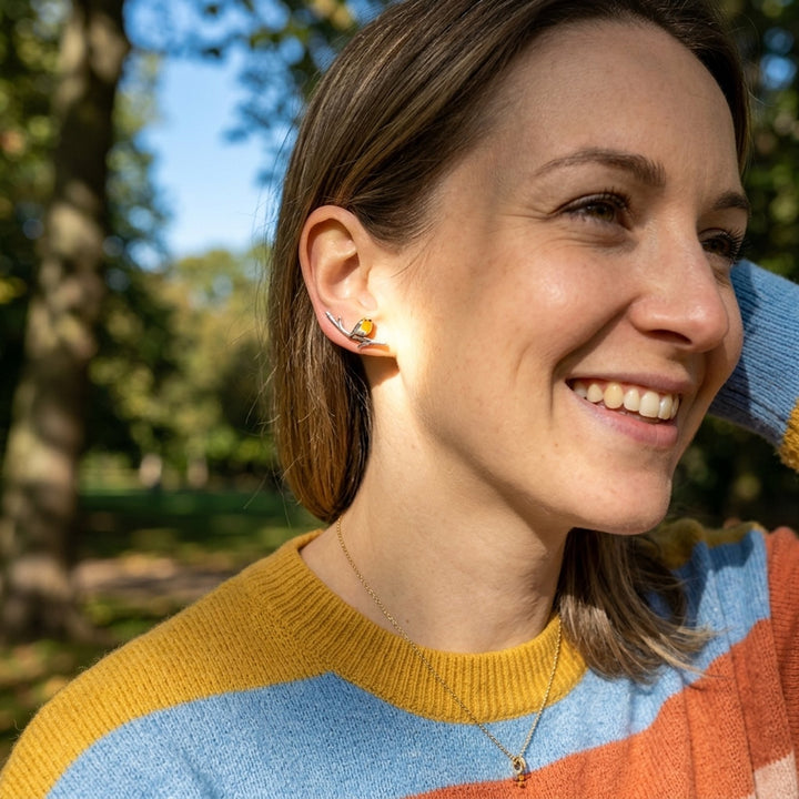 Lucia™ | Bird Charm Stud Earrings