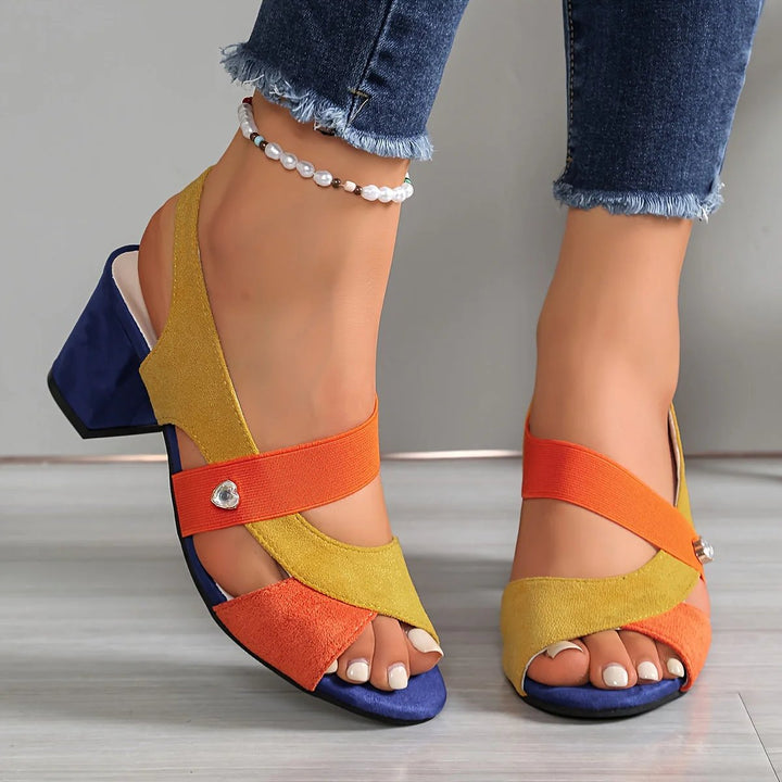 Alina™ | Chic Cross-Strap Block Heels
