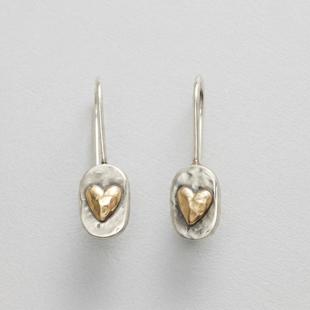Tessa™ | Hammered Heart Dangle Earrings