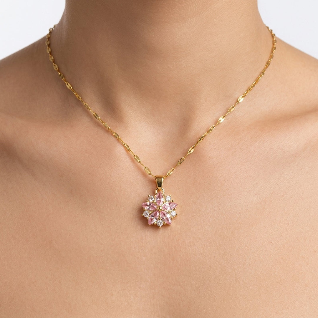Rosalie™ | 18K Plated Cherry Blossom Pendant Necklace