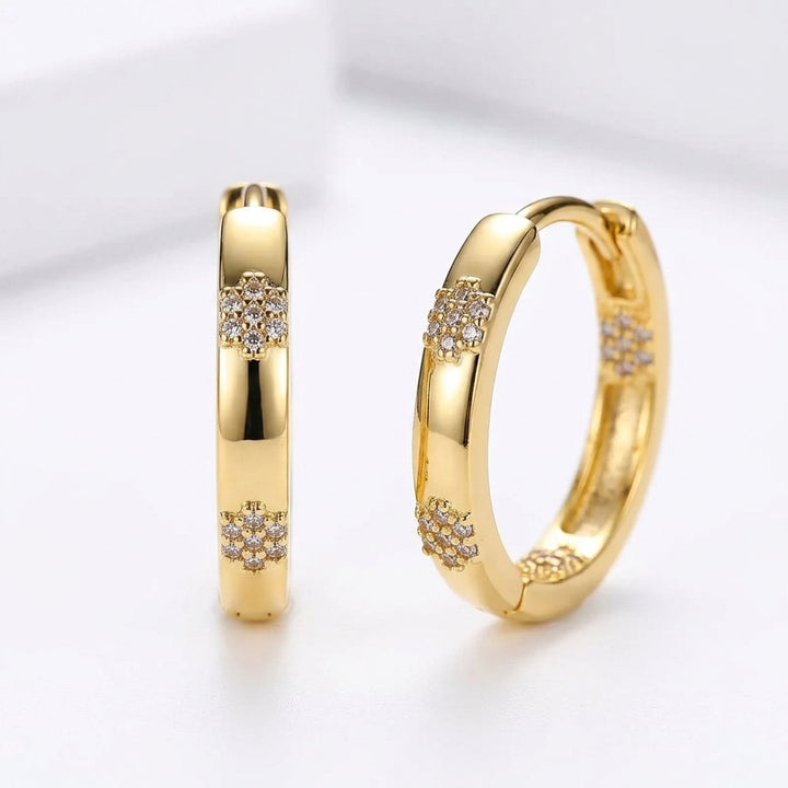 Teagan™ | Elegant Hoop Ring with Floral Accent