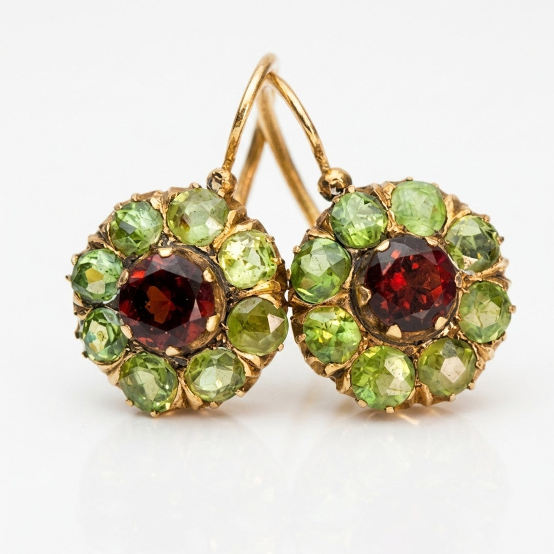 Daniella™ | Round Gemstone Drop Earrings