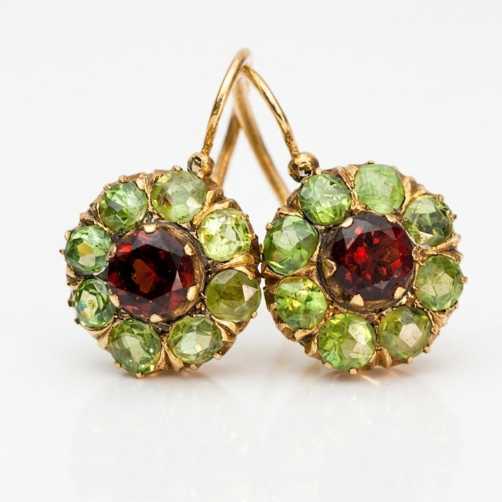 Daniella™ | Round Gemstone Drop Earrings