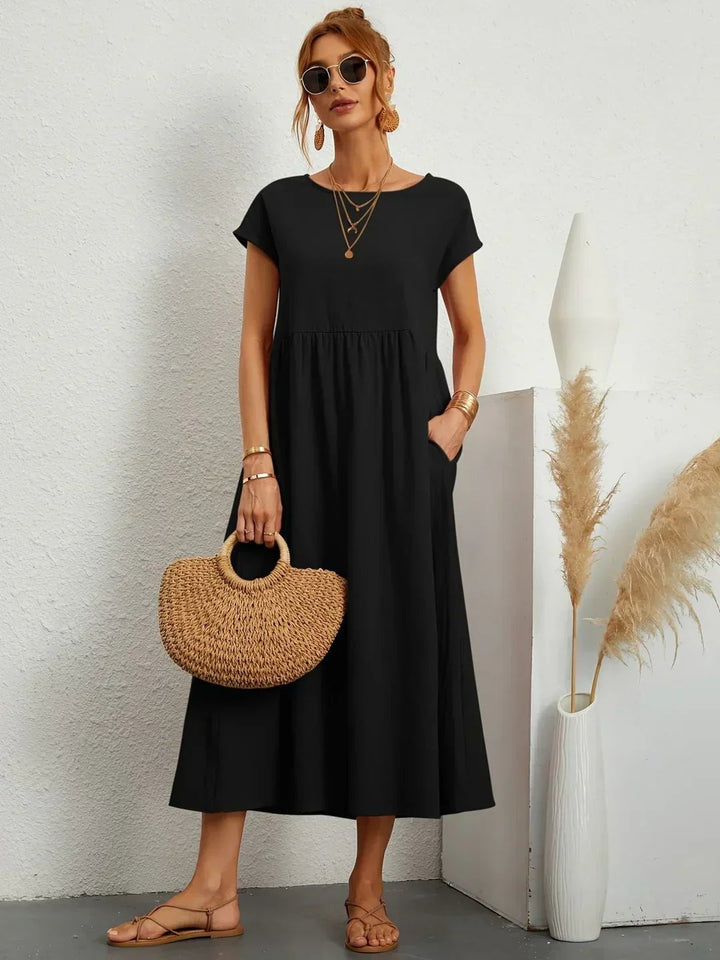 Stella™ | Elegant Fluid Midi Dress