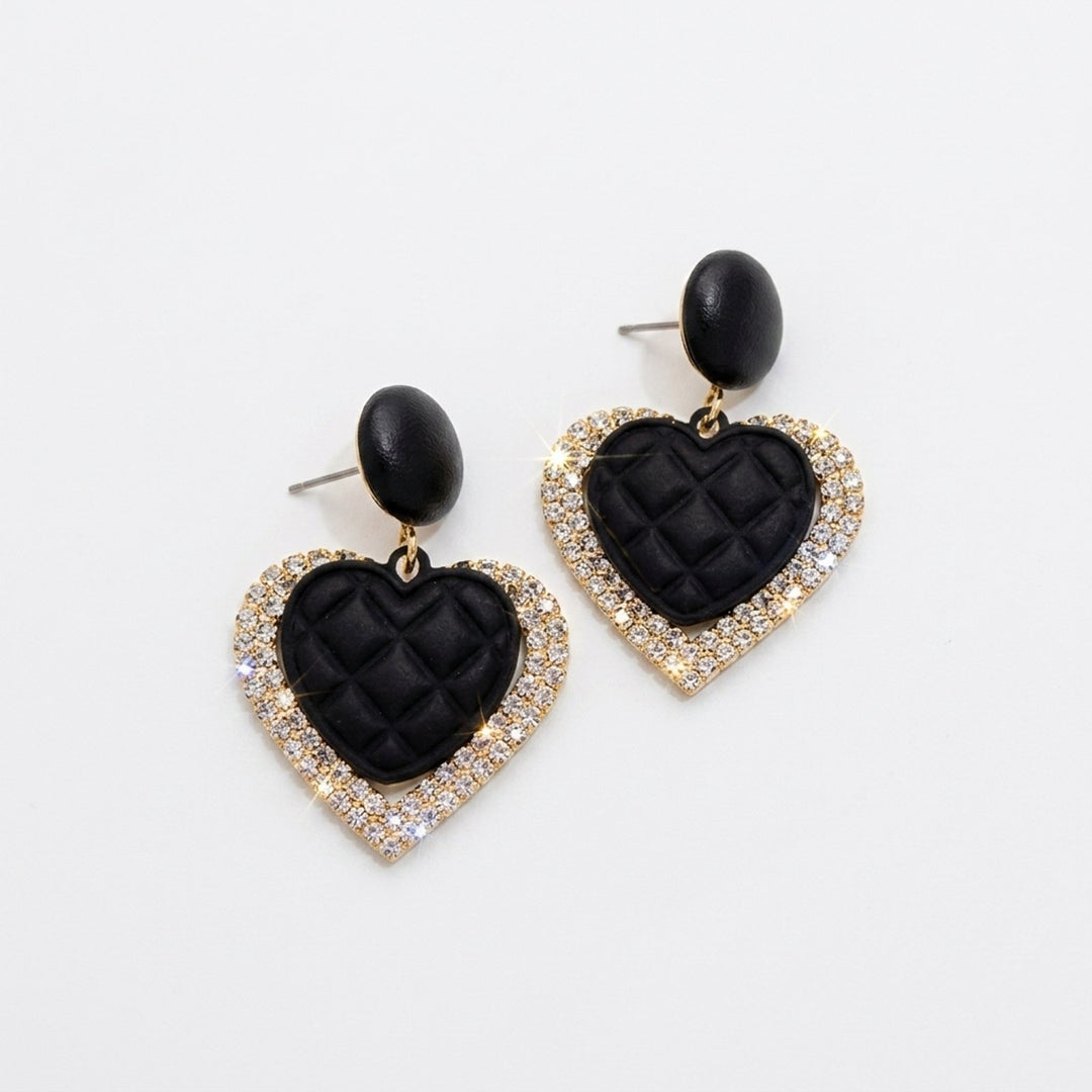 Mya™ | Rhinestone Heart Drop Earrings