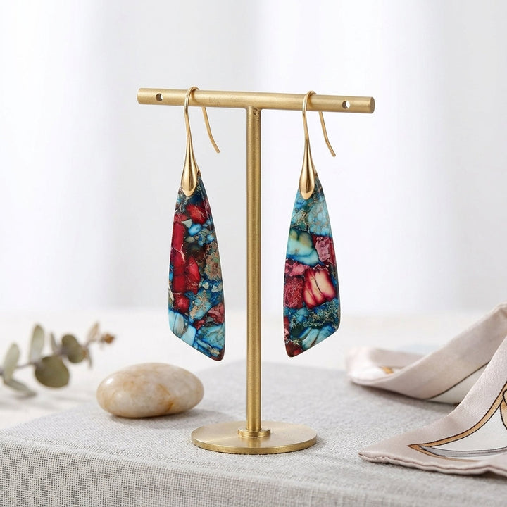 Alina™ | Colorful Stone Drop Earrings
