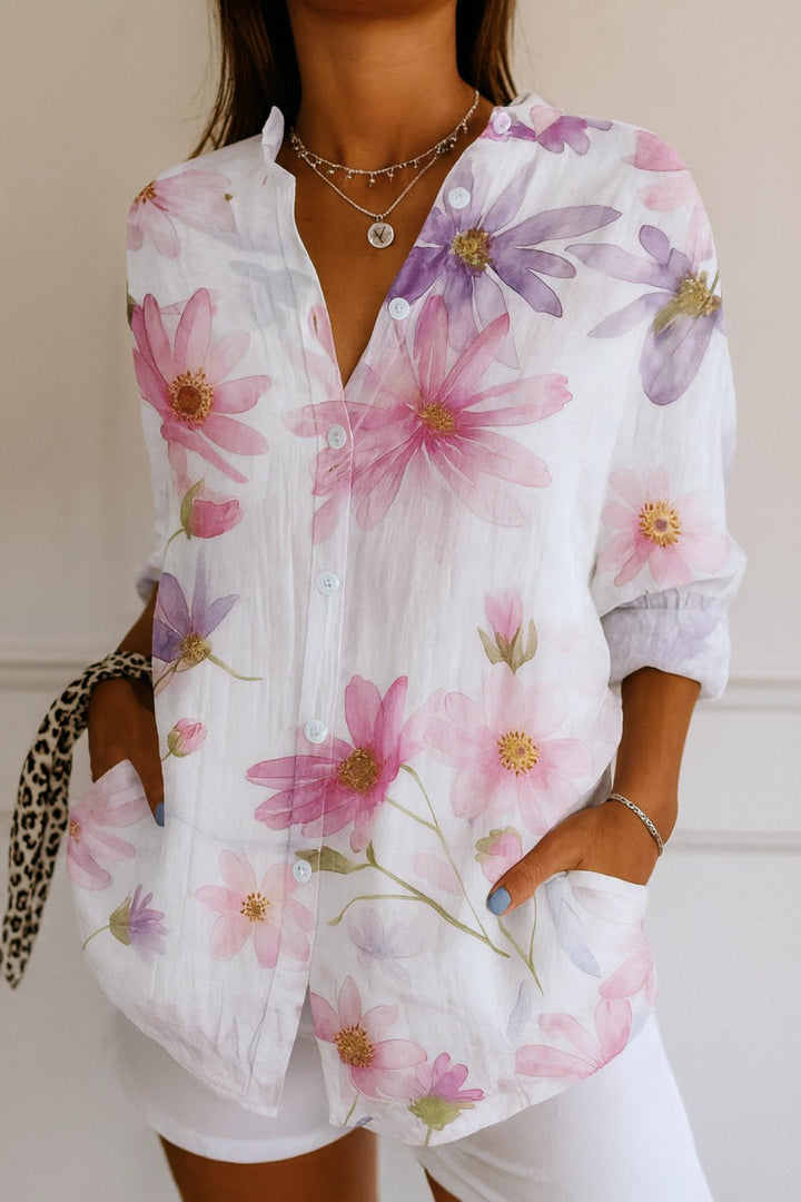 Thea™ | Fade-Resistant Patterned Blouse