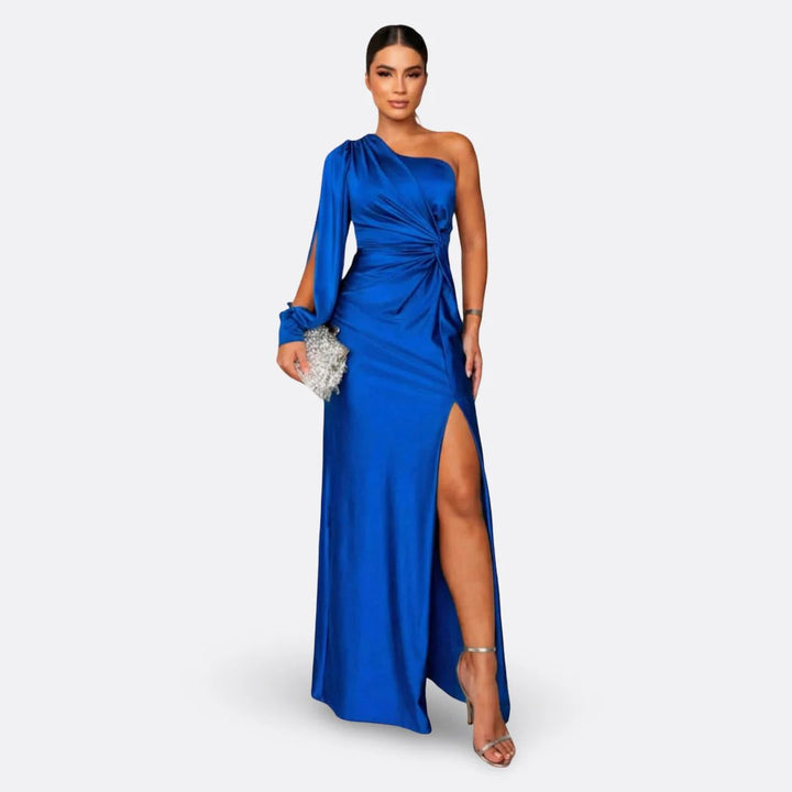 Daphne™ | One-Shoulder Maxi Dress with Twist Detail