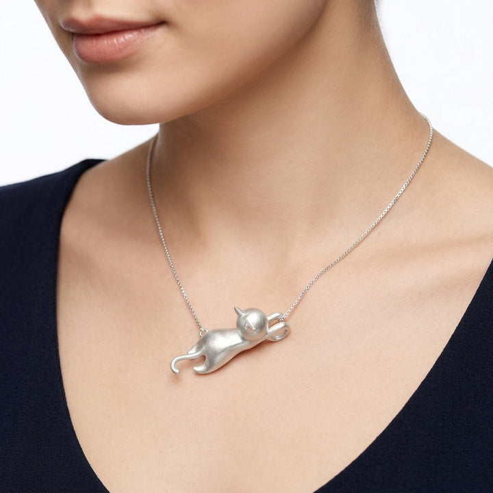 Ashley™ | Playful Cat Pendant Necklace