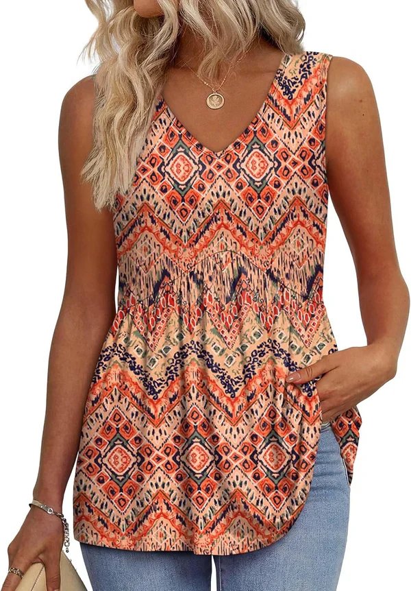 Bella™ | Breathable V-Neck Peplum Tank Top